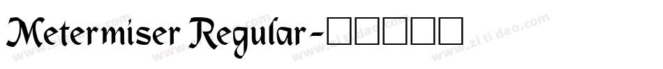 Metermiser Regular字体转换
